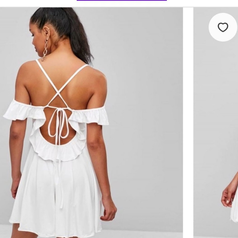 Zaful White Criss Cross dress